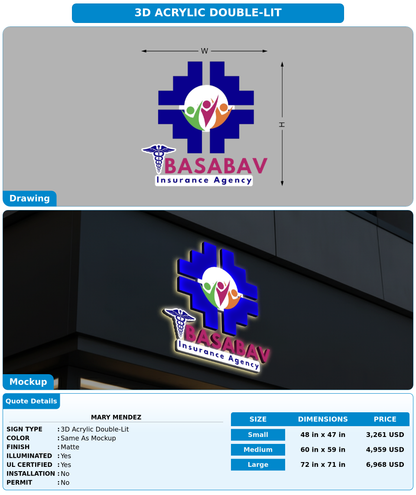 CUSTOM MOCKUP SIGN FOR mary mendez