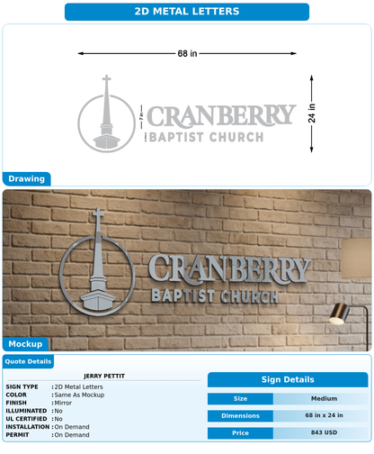 CUSTOM MOCKUP SIGN FOR Jerry Pettit