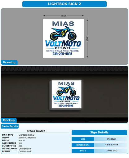 CUSTOM MOCKUP SIGN FOR SERGIO ALVAREZ