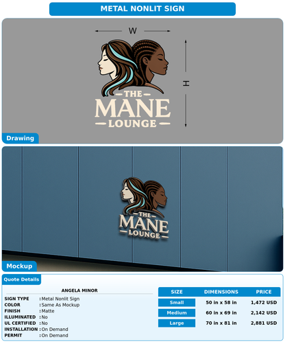 CUSTOM MOCKUP SIGN FOR Angela Minor
