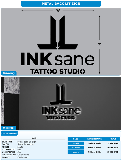 CUSTOM MOCKUP SIGN FOR Luis