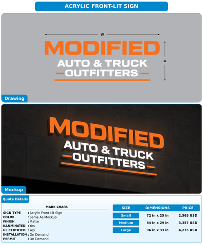 CUSTOM MOCKUP SIGN FOR Mark chapa