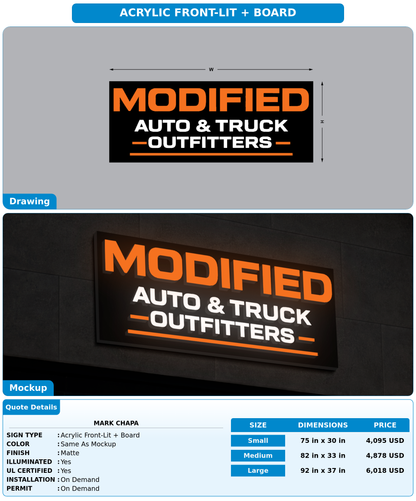 CUSTOM MOCKUP SIGN FOR Mark chapa