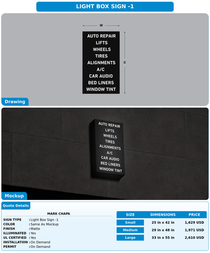 CUSTOM MOCKUP SIGN FOR Mark chapa