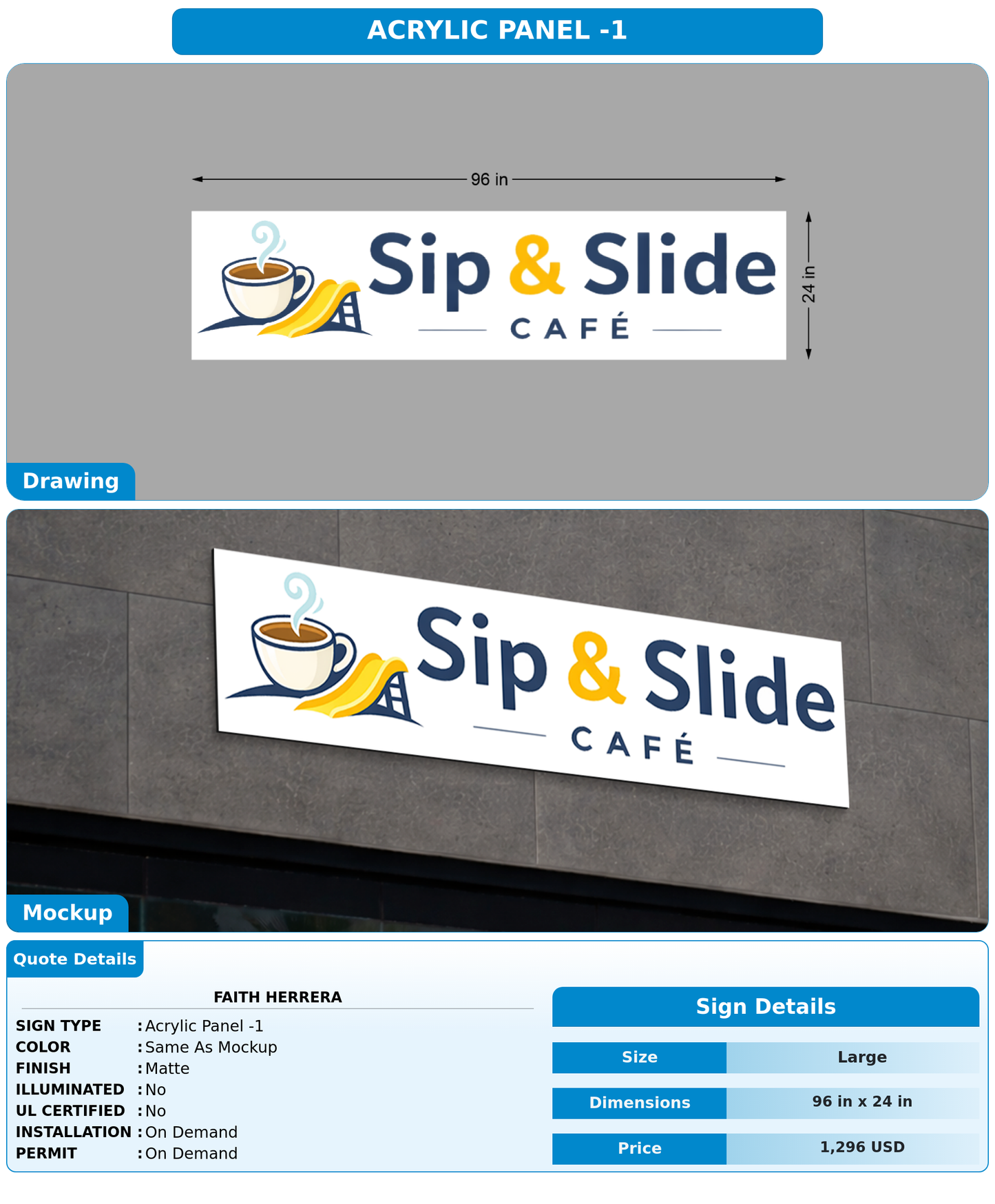 CUSTOM MOCKUP SIGN FOR faith herrera