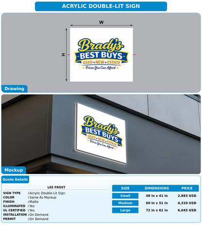 CUSTOM MOCKUP SIGN FOR Lee Frost