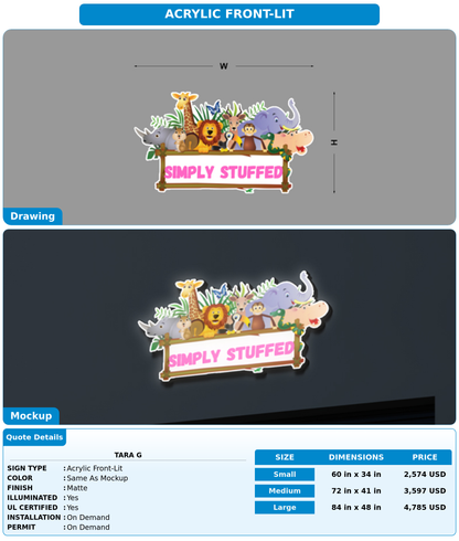 CUSTOM MOCKUP SIGN FOR Tara G