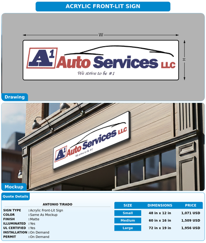 CUSTOM MOCKUP SIGN FOR Antonio tirado