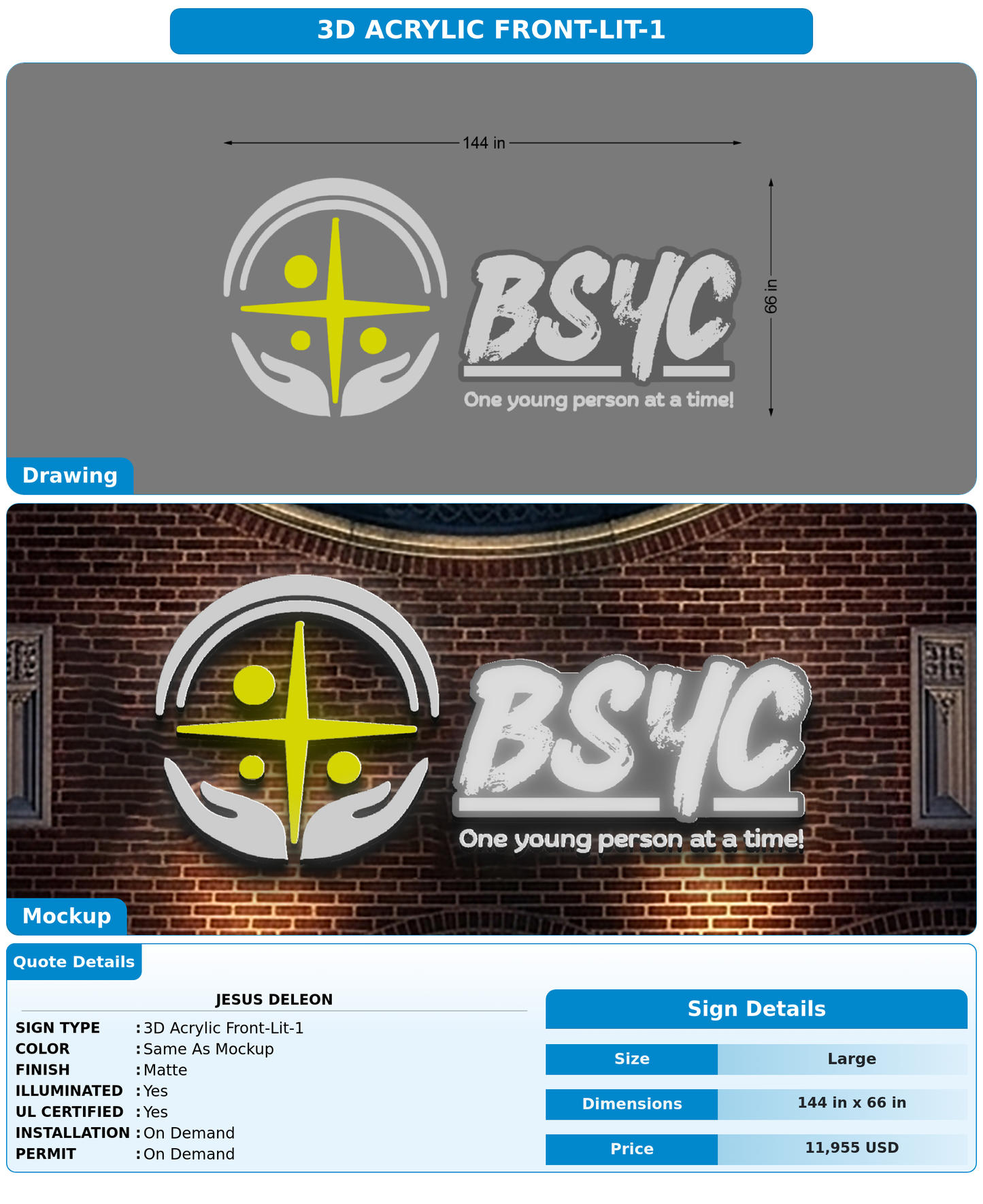 CUSTOM MOCKUP SIGN FOR Jesus Deleon