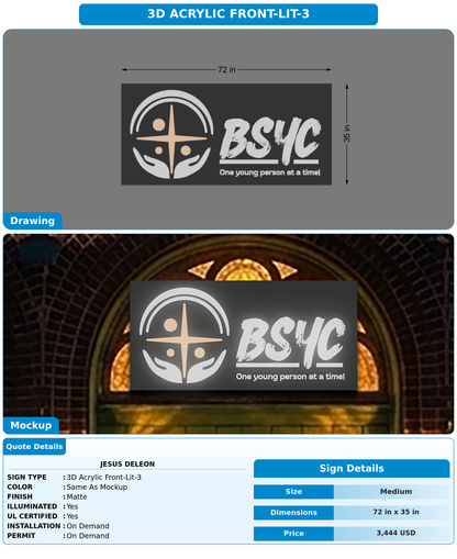 CUSTOM MOCKUP SIGN FOR Jesus Deleon
