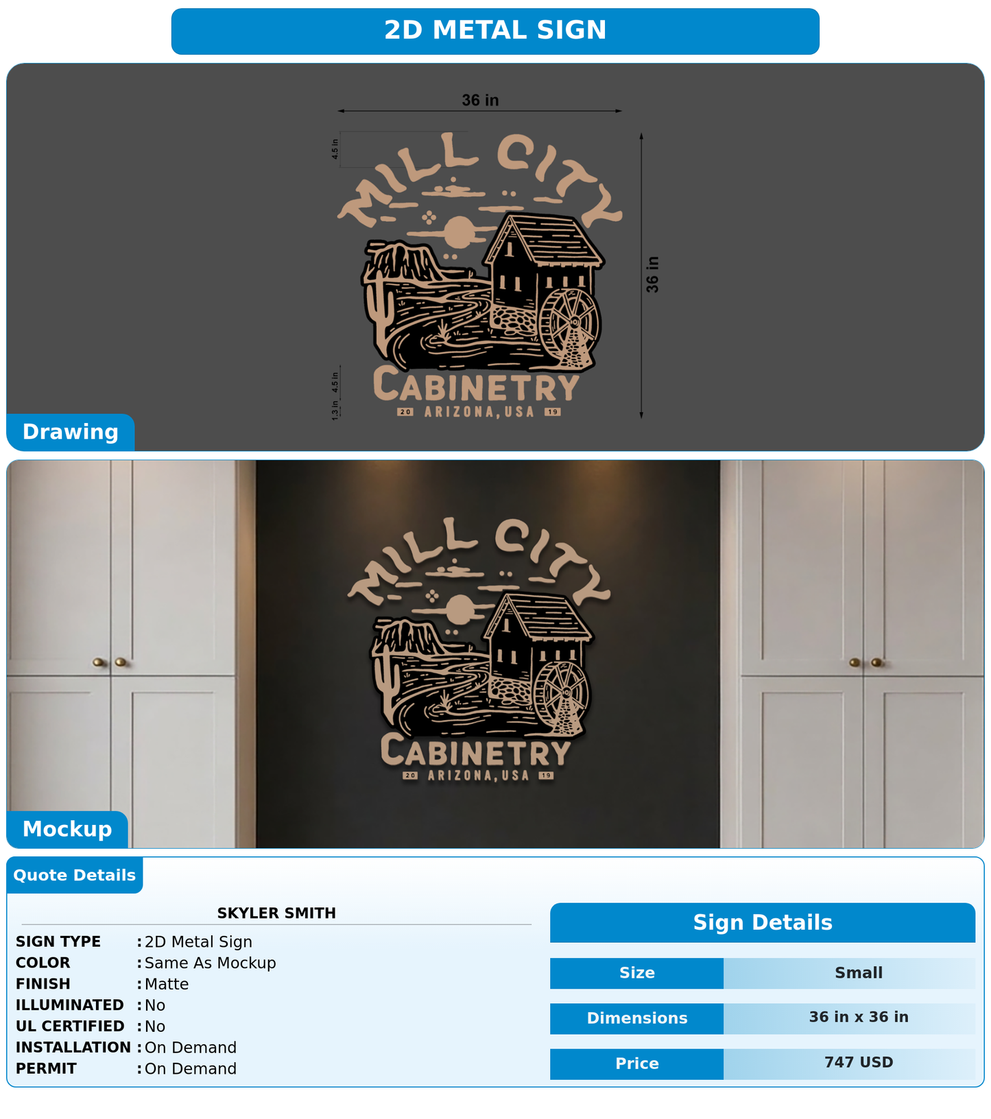 CUSTOM MOCKUP SIGN FOR SKYLER SMITH
