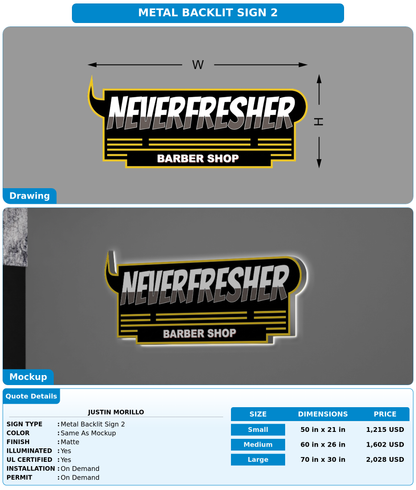 CUSTOM MOCKUP SIGN FOR Justin Morillo