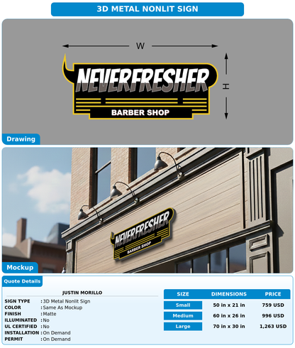 CUSTOM MOCKUP SIGN FOR Justin Morillo