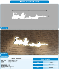 CUSTOM MOCKUP SIGN FOR Carlos Hendricks