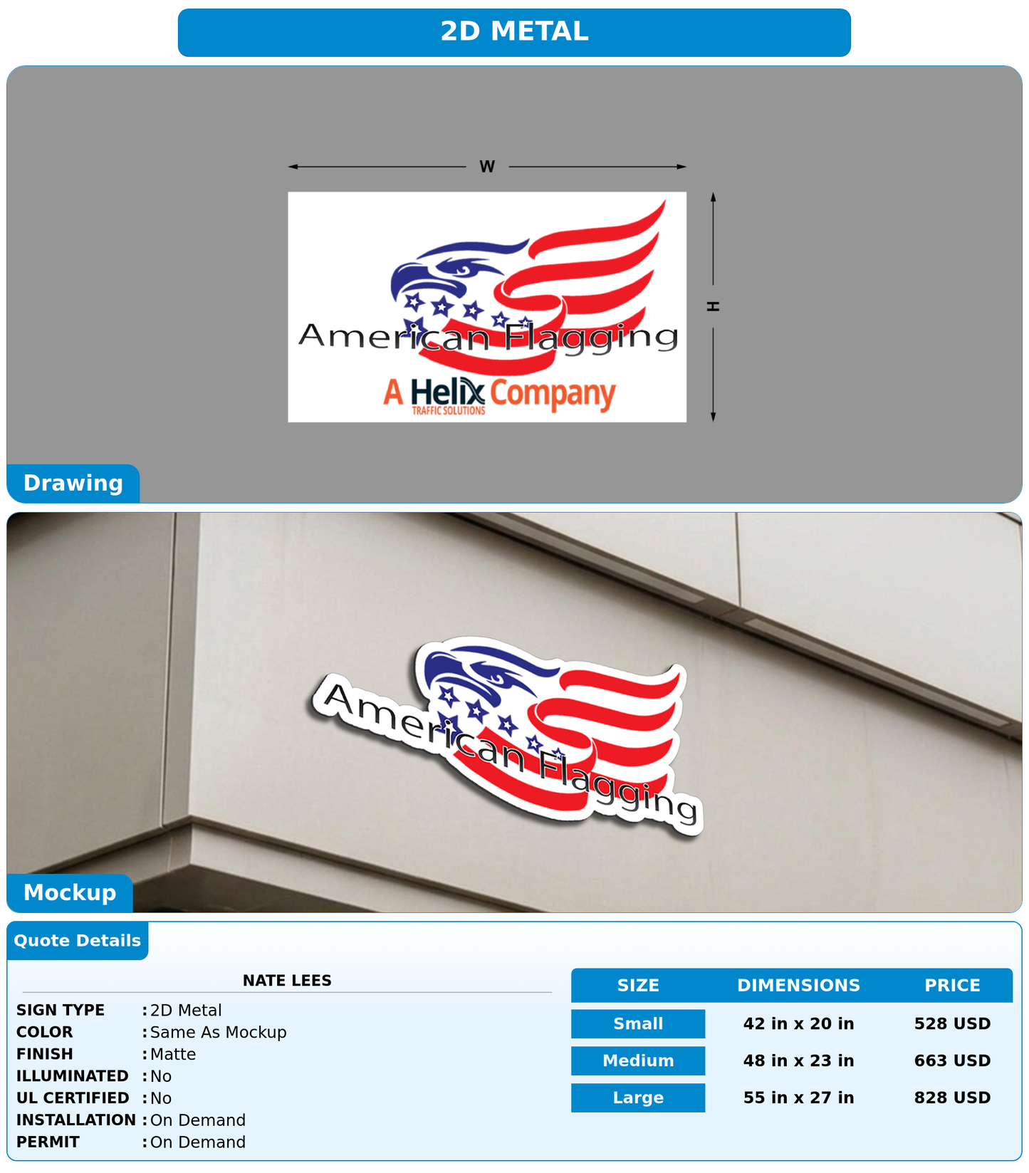 CUSTOM MOCKUP SIGN FOR Nate Lees