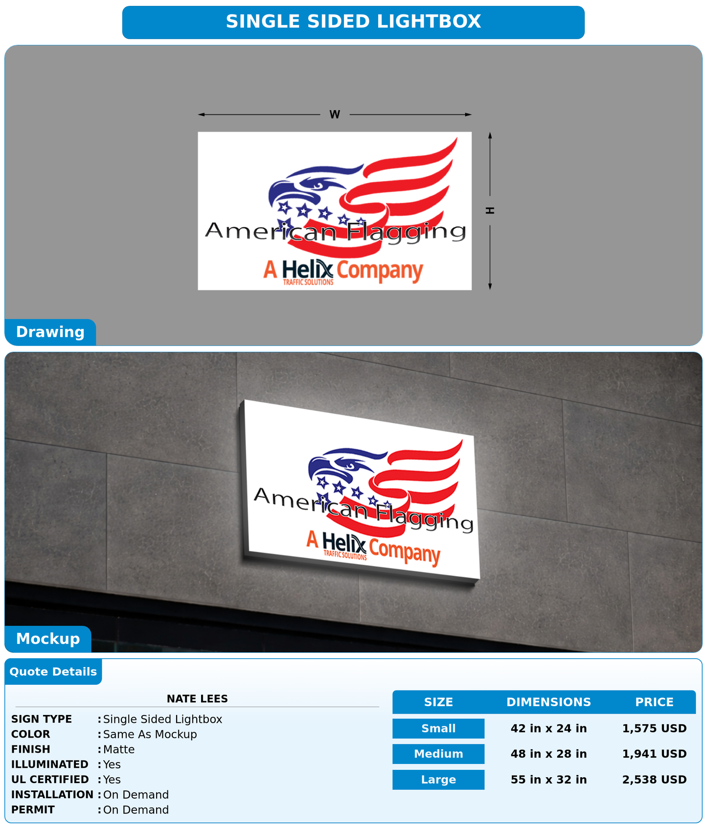 CUSTOM MOCKUP SIGN FOR Nate Lees