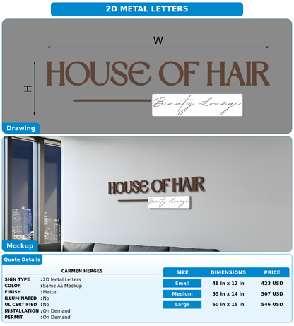 CUSTOM MOCKUP SIGN FOR Carmen Herges
