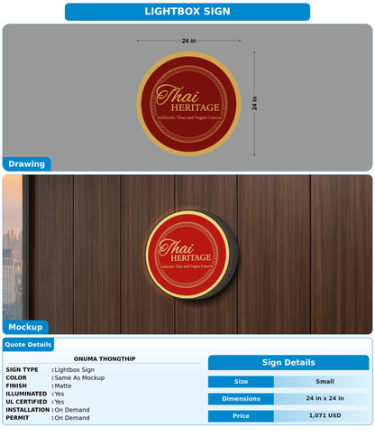 CUSTOM MOCKUP SIGN FOR ONUMA THONGTHIP