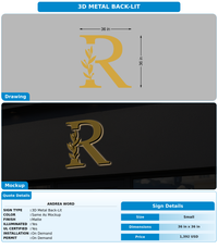CUSTOM MOCKUP SIGN FOR Andrea Word