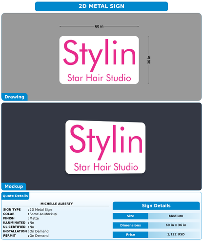CUSTOM MOCKUP SIGN FOR Michelle Alberty