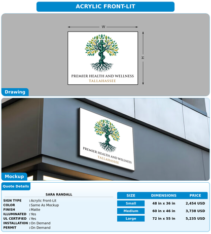 CUSTOM MOCKUP SIGN FOR Sara Randall
