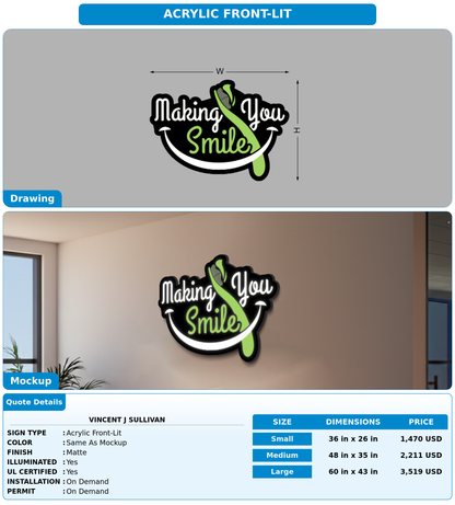 CUSTOM MOCKUP SIGN FOR Vincent j sullivan