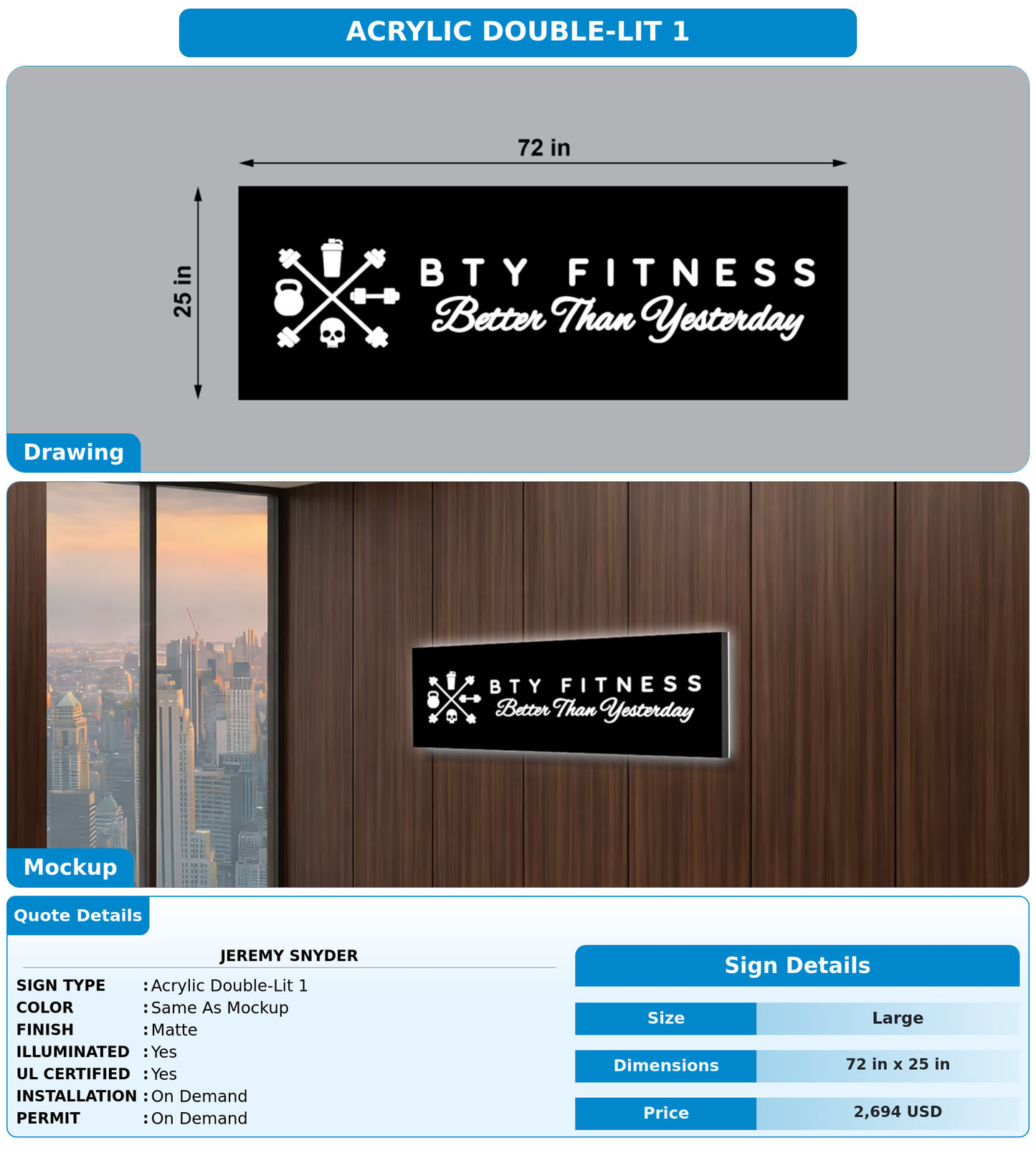 CUSTOM MOCKUP SIGN FOR Jeremy Snyder