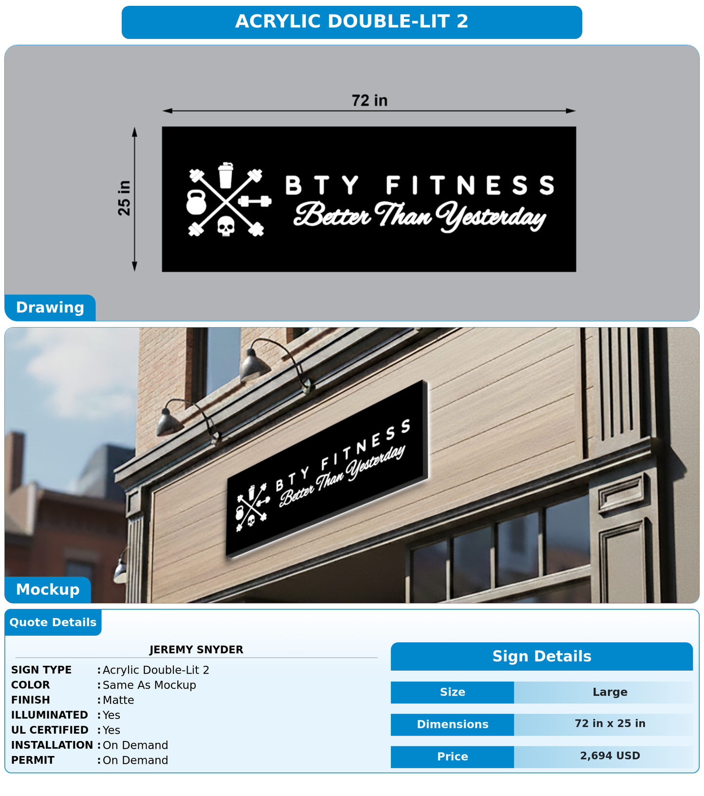 CUSTOM MOCKUP SIGN FOR Jeremy Snyder
