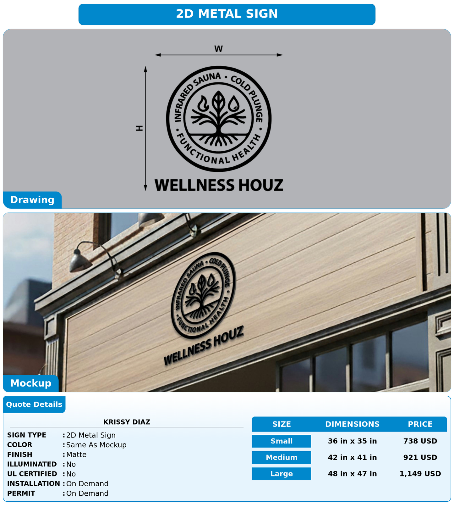 CUSTOM MOCKUP SIGN FOR Krissy Diaz