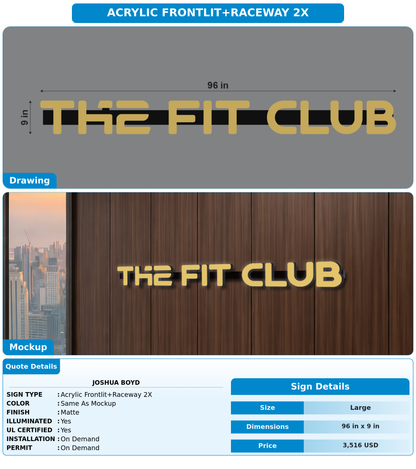 CUSTOM MOCKUP SIGN FOR Joshua Boyd