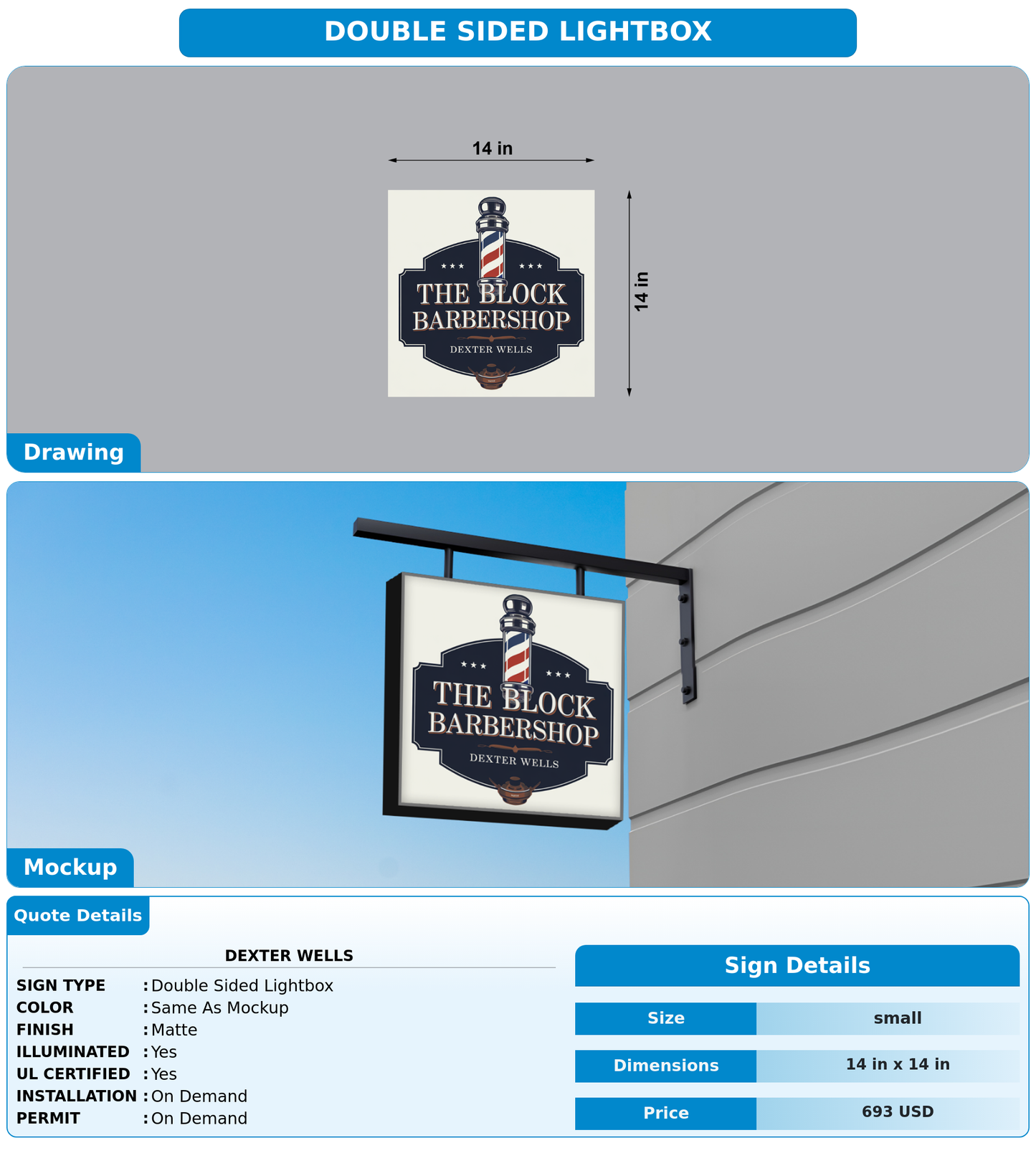 CUSTOM MOCKUP SIGN FOR Dexter Wells
