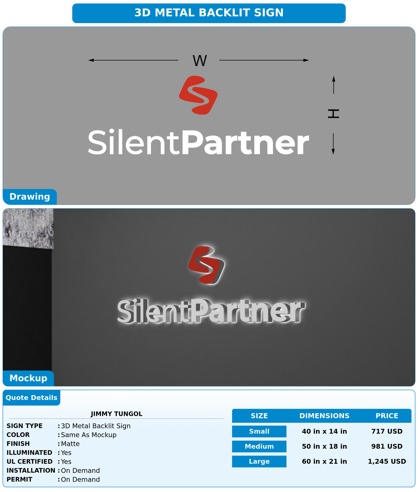 CUSTOM MOCKUP SIGN FOR Jimmy Tungol