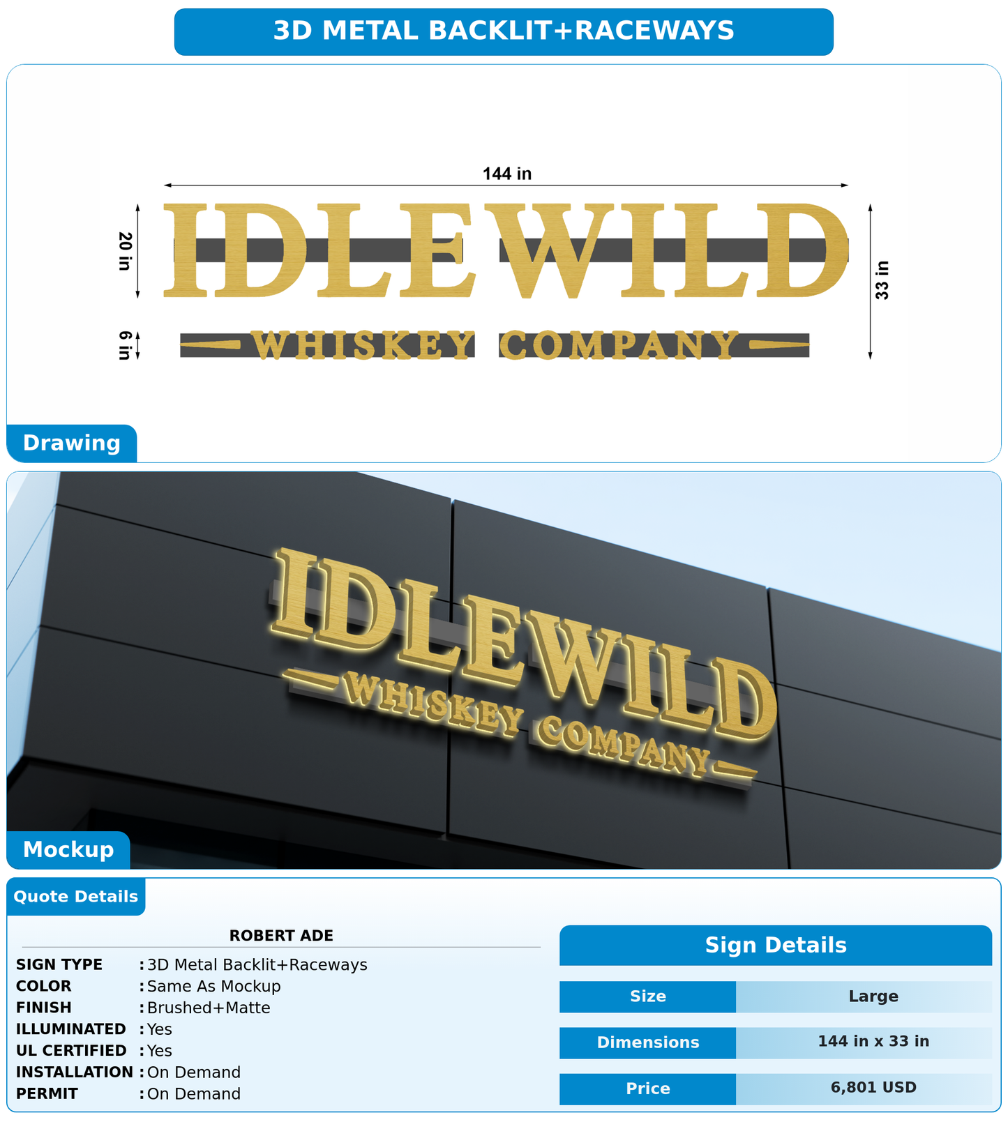 CUSTOM MOCKUP SIGN FOR Robert Ade