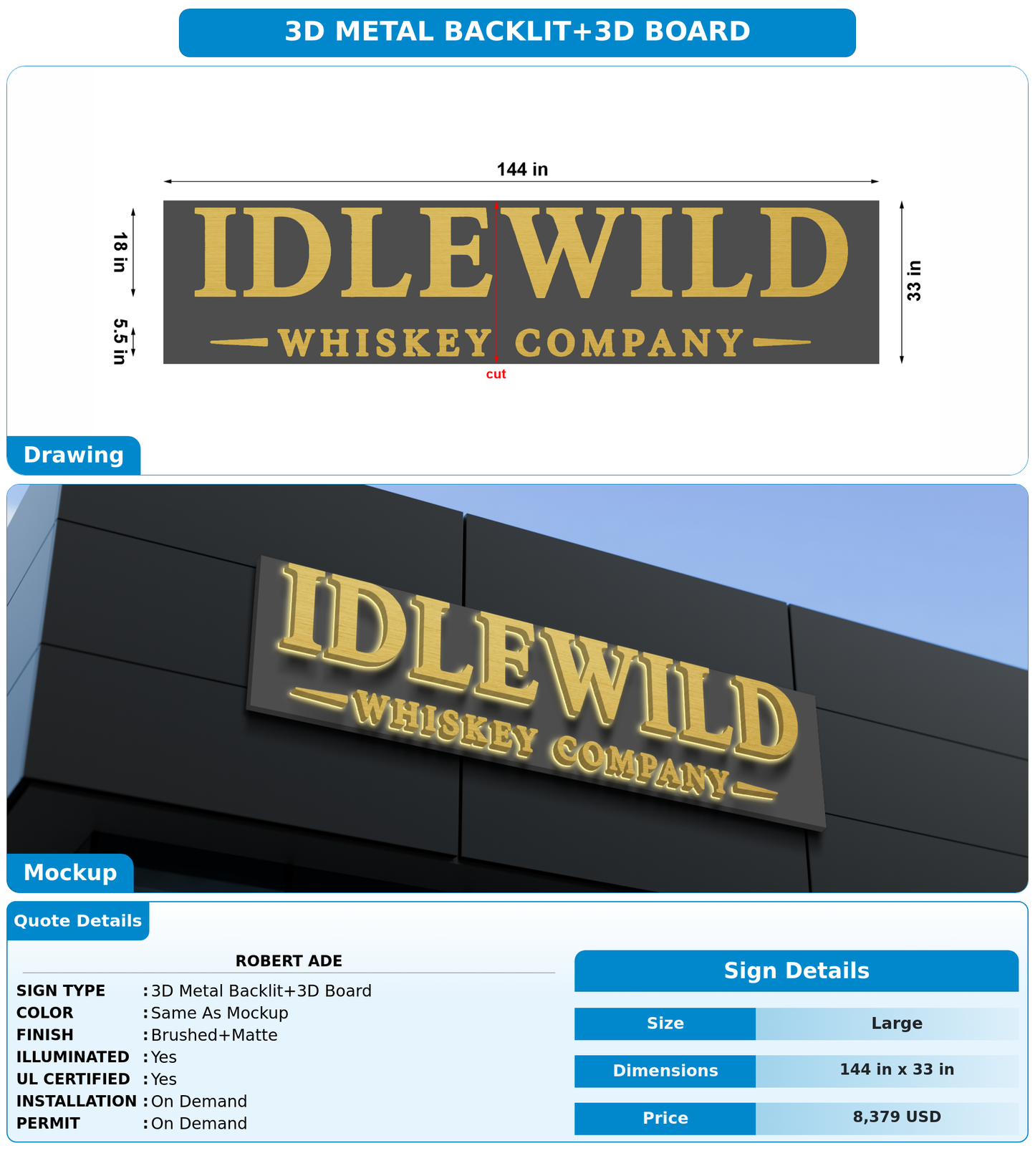 CUSTOM MOCKUP SIGN FOR Robert Ade