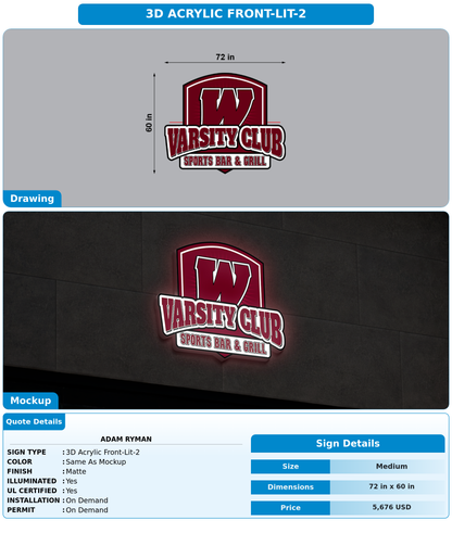 CUSTOM MOCKUP SIGN FOR Adam Ryman