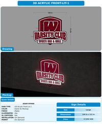 CUSTOM MOCKUP SIGN FOR Adam Ryman