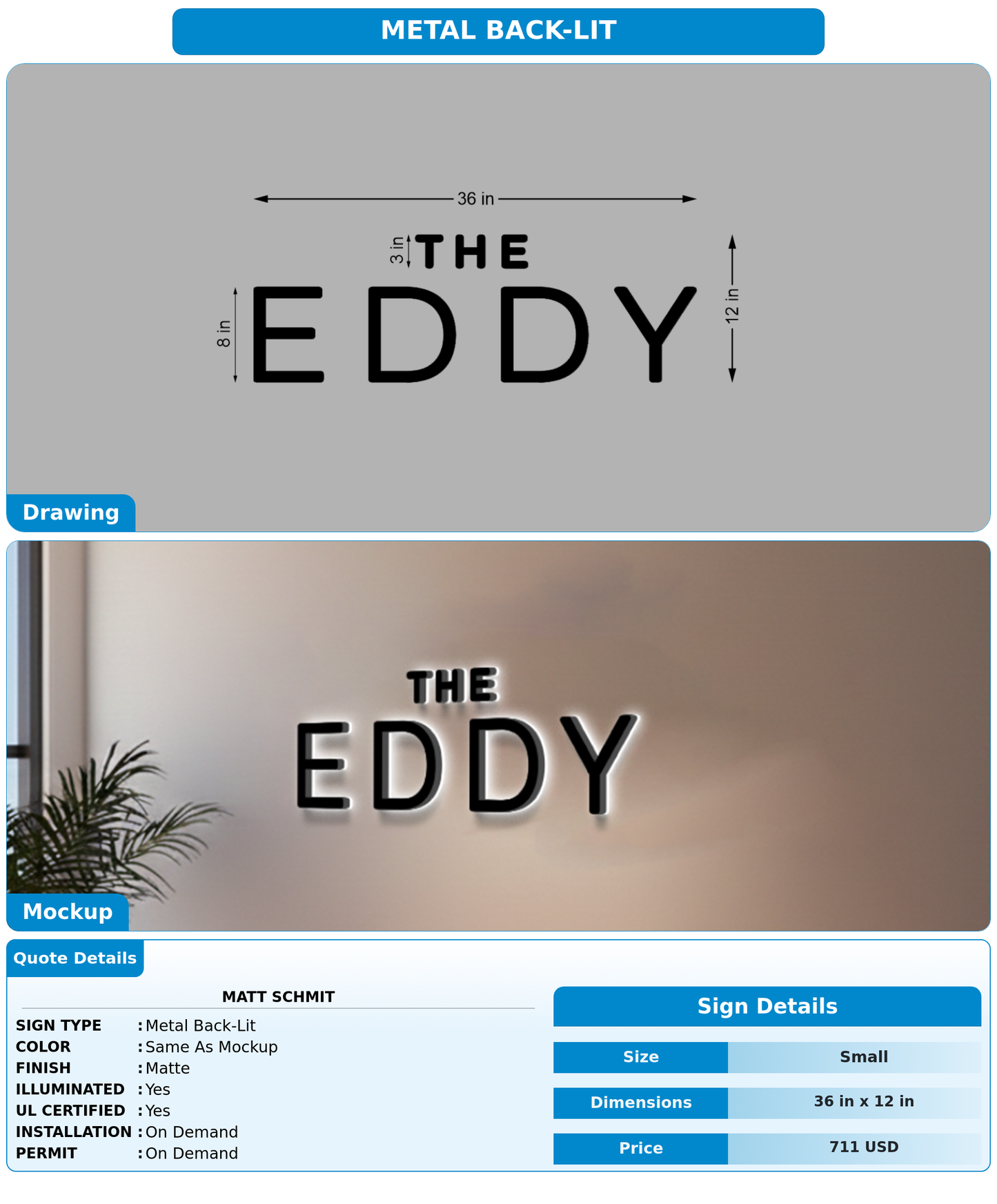 CUSTOM MOCKUP SIGN FOR Matt Schmit