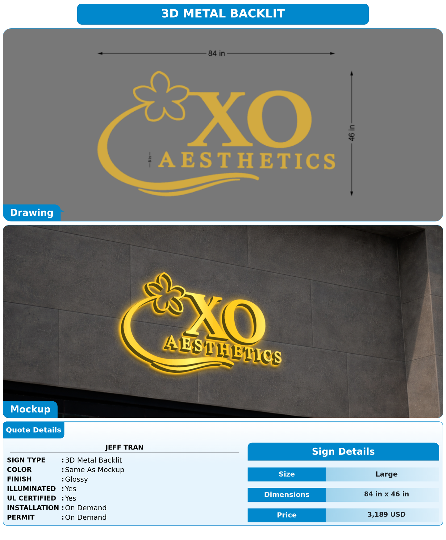 CUSTOM MOCKUP SIGN FOR Jeff tran