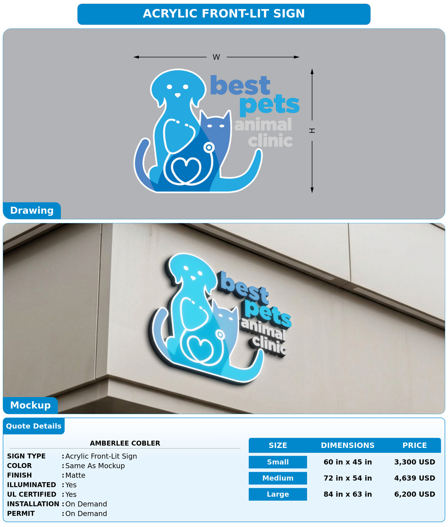 CUSTOM MOCKUP SIGN FOR Amberlee Cobler
