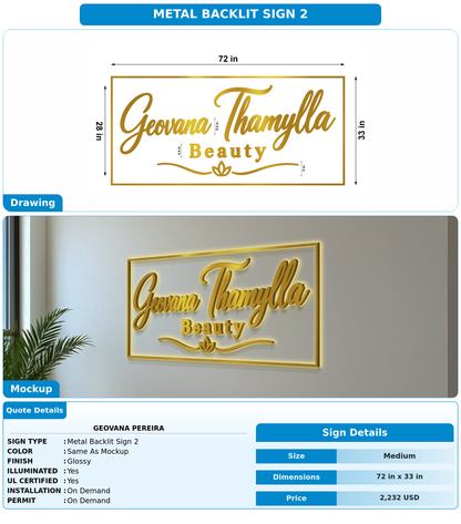 CUSTOM MOCKUP SIGN FOR Geovana Pereira