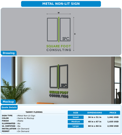 CUSTOM MOCKUP SIGN FOR Tammy Fleming
