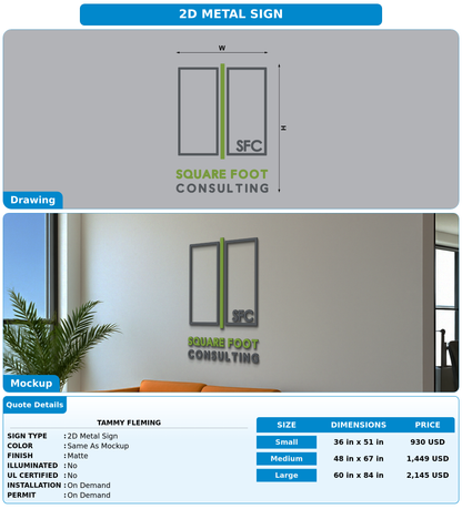 CUSTOM MOCKUP SIGN FOR Tammy Fleming