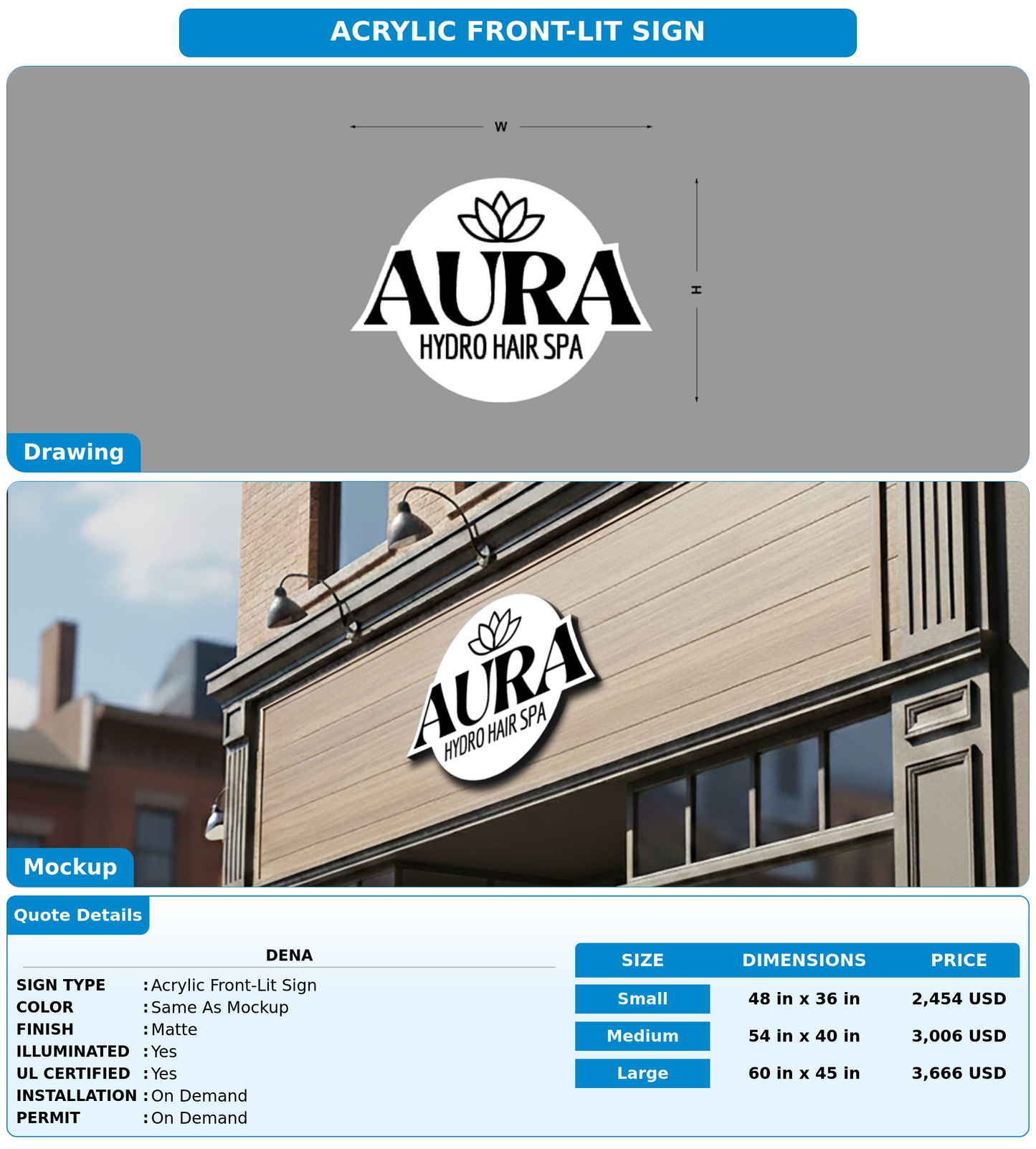 CUSTOM MOCKUP SIGN FOR Dena