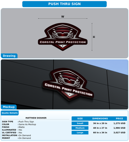 CUSTOM MOCKUP SIGN FOR Matthew Doshier