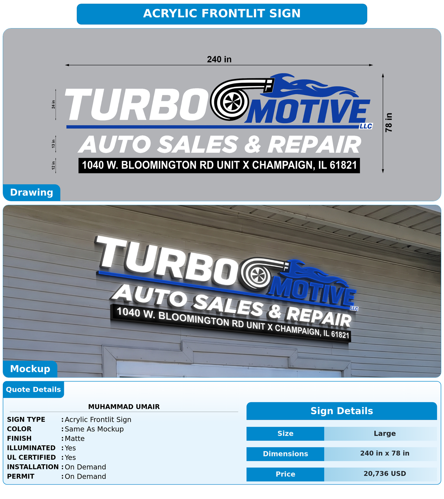 CUSTOM MOCKUP SIGN FOR Muhammad Umair