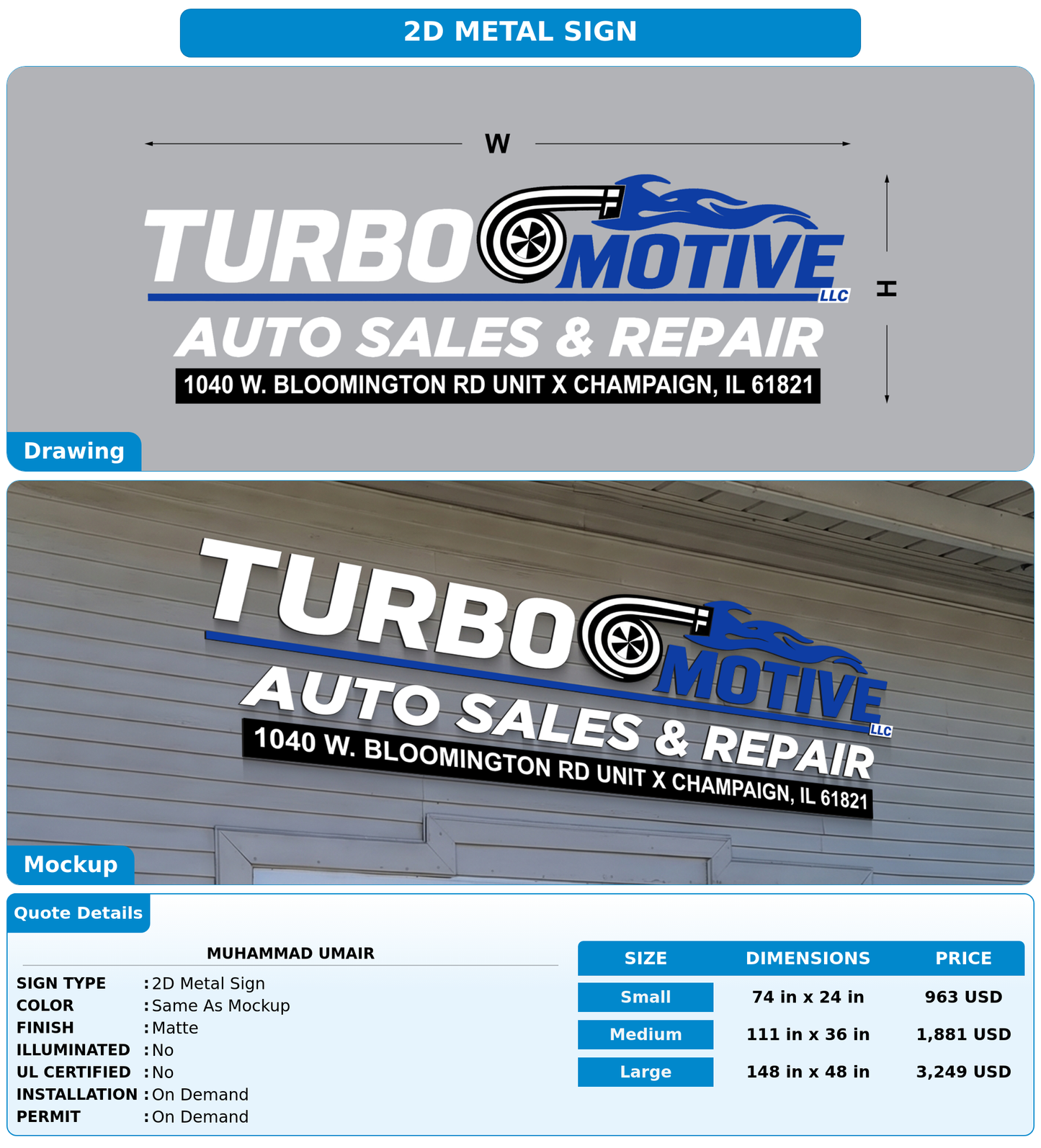 CUSTOM MOCKUP SIGN FOR Muhammad Umair