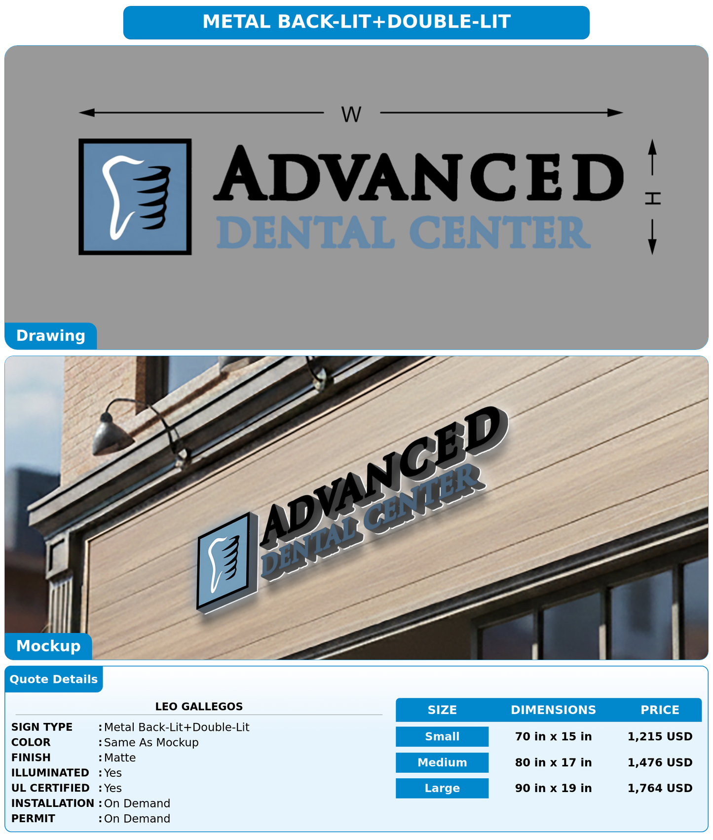 CUSTOM MOCKUP SIGN FOR Leo Gallegos