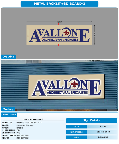 CUSTOM MOCKUP SIGN FOR Louis R. Avallone