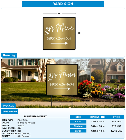 CUSTOM MOCKUP SIGN FOR THAMESHEA D FINLEY