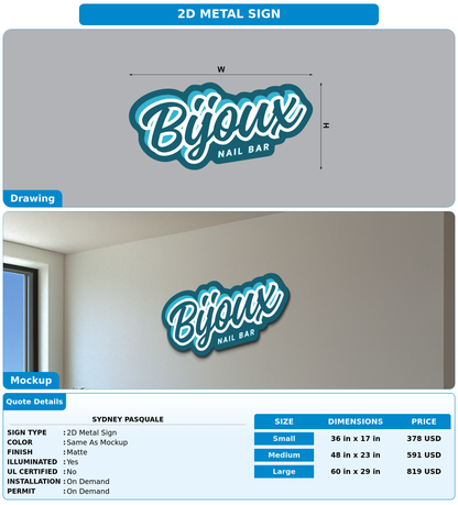 CUSTOM MOCKUP SIGN FOR Sydney Pasquale